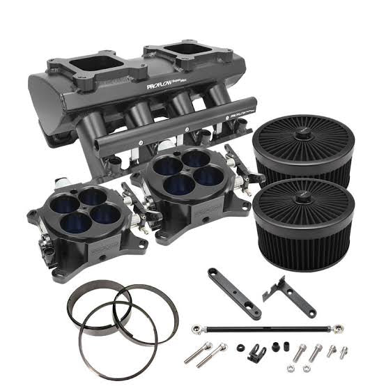 Proflow SuperMax Intake Manifold Kit, Tunnel Ram, For Holden Commodore LS1/LS2, EFI 4150, Fabricated Black, kit