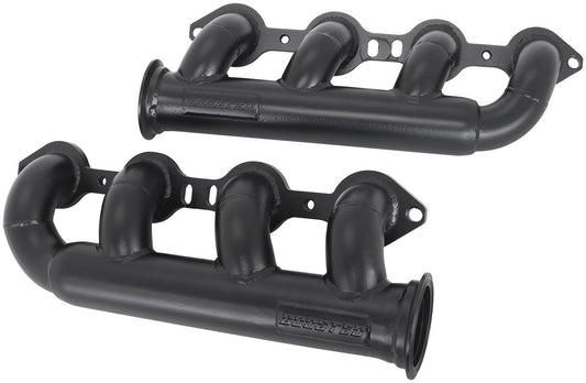 Aeroflow GM LS Twin Turbo Manifolds Forward Facing 2.5" V-Bands, Sold As a Pair