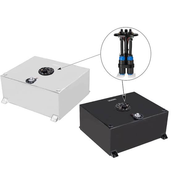 Proflow Fuel Cell, EFI Baffled Tank, 20 Gal (78L), Aluminium, Black, 620 x 510 x 260mm, With Sender Unit