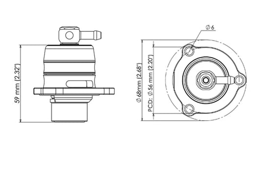 Turbosmart Kompact Shortie Dual Port BOV (inc Falcon FG/Focus Mk2 05-10)