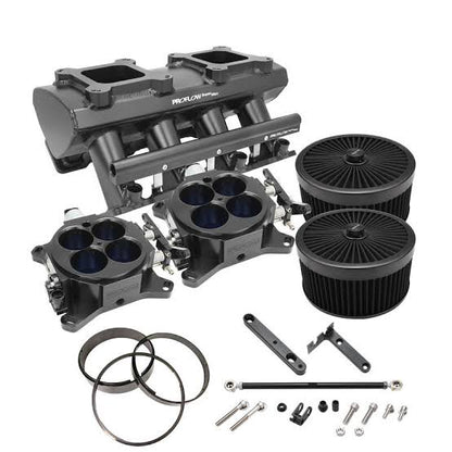 Proflow SuperMax Intake Manifold Kit, Tunnel Ram, For Holden Commodore LS1/LS2, EFI 4150, Fabricated Black, kit