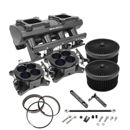 Proflow SuperMax Intake Manifold Kit, Tunnel Ram, For Holden Commodore LS1/LS2, EFI 4150, Fabricated Black, kit