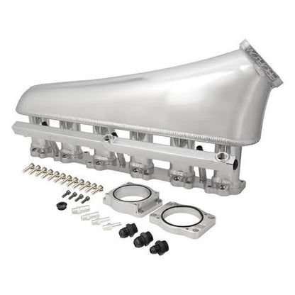 Proflow Intake Manifold Kit V2, For Ford Falcon XR6 BA/BF/FG Barra, Fabricated Aluminium, Polished, 80mm Bore