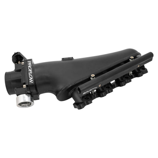 Proflow Intake Manifold Kit, For Nissan SR20 S14/S15, Fabricated Aluminium, Black, 76mm Throttle Body, Fuel Rail Kit